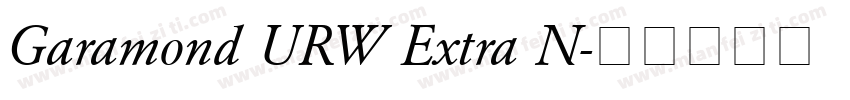 Garamond URW Extra N字体转换